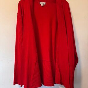 Avenue Plus Size Cardigan Sweater Red 26/28